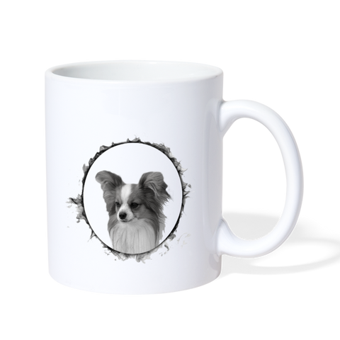 Amazing Papillon Dog Print Coffee/Tea Mug - white