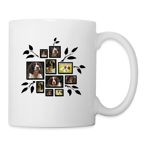 English Springer Spaniel Collage Print Coffee/Tea Mug - white