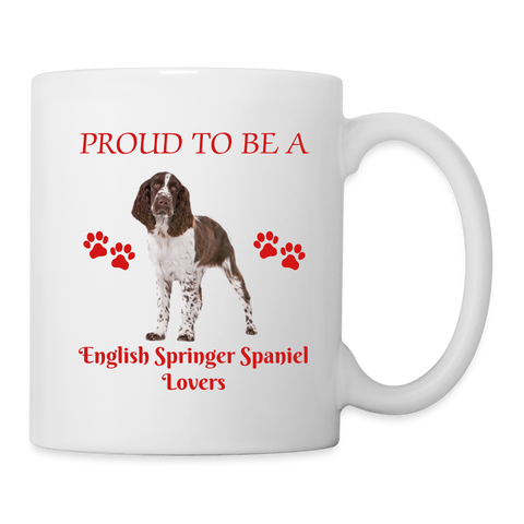 English Springer Spaniel Lovers Print Coffee/Tea Mug - white