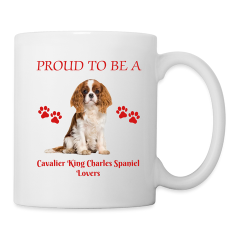 Cavalier King Charles Spaniel Lovers Print Coffee/Tea Mug - white