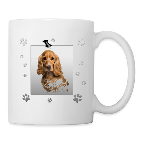 Cocker Spaniel Paws Print Coffee/Tea Mug - white