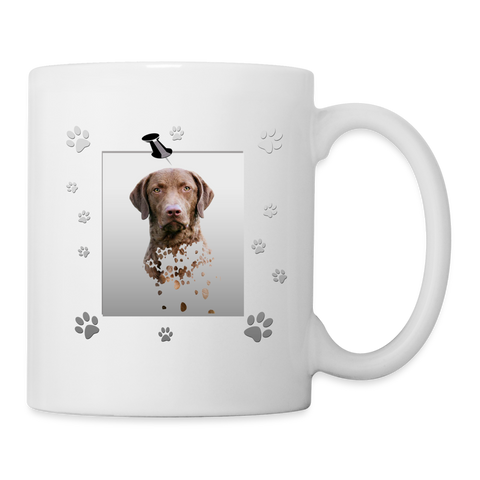 Chesapeake Bay Retriever Paws Print Coffee/Tea Mug - white