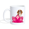 Cavalier King Charles Spaniel Floral Print Coffee/Tea Mug - white