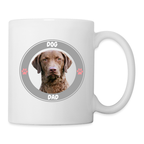 Chesapeake Bay Retriever 'Dog Dad' Print Coffee/Tea Mug - white