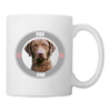 Chesapeake Bay Retriever 'Dog Dad' Print Coffee/Tea Mug - white