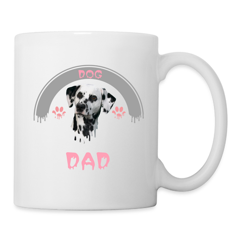 Dalmatian 'Dog Dad' Print Coffee/Tea Mug - white