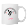 Dalmatian 'Dog Dad' Print Coffee/Tea Mug - white