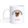 Boxer 'Dog Dad' Print Coffee/Tea Mug - white