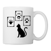 Paws Frame with Cat Print Coffee/Tea Mug - white