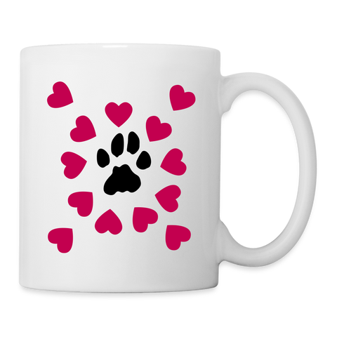 Paws With Love Print Coffee/Tea Mug - white