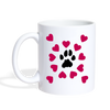 Paws With Love Print Coffee/Tea Mug - white