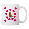 Cocker Spaniel Floral Print Coffee/Tea Mug - white