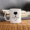 Dog Face Print Coffee/Tea Mug - white