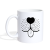 Dog Face Print Coffee/Tea Mug - white