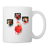 Scarlet macaw Parrot Art Print Coffee/Tea Mug - white