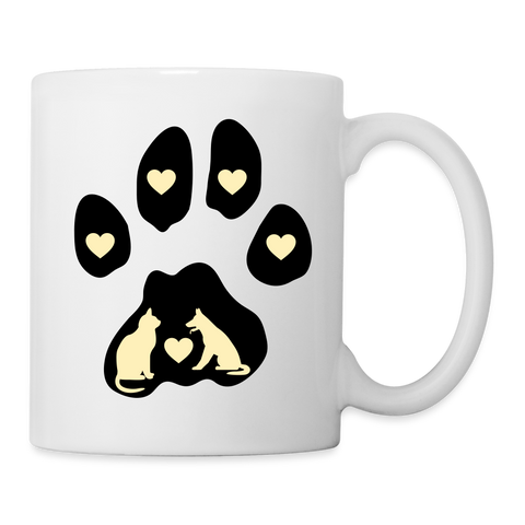 Cat and Dog Love Coffee/Tea Mug - white