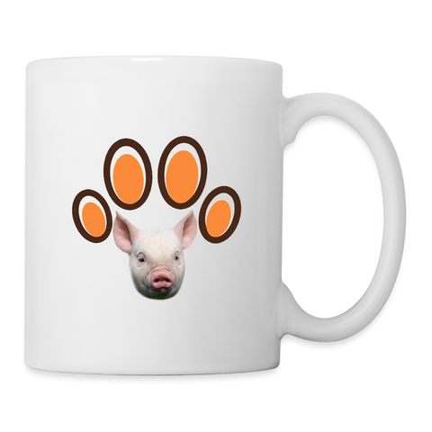 Middle White Pig Print Coffee/Tea Mug - white