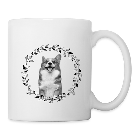 Cute Pembroke Welsh Corgi Print Coffee/Tea Mug - white