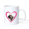 Petit Basset Griffon Vendéen On Heart Coffee/Tea Mug - white