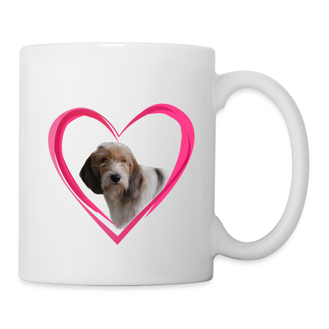 Petit Basset Griffon Vendéen On Heart Coffee/Tea Mug - white