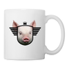 Middle White Pig Face Print Coffee/Tea Mug - white