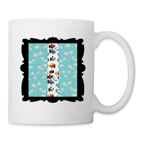 Platy Fish Print Coffee/Tea Mug - white