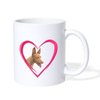 Pharaoh Hound On Heart Print Coffee/Tea Mug - white