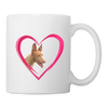 Pharaoh Hound On Heart Print Coffee/Tea Mug - white