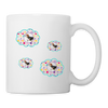 Beagle Dog Floral Print Coffee/Tea Mug - white