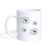 Beagle Dog Floral Print Coffee/Tea Mug - white