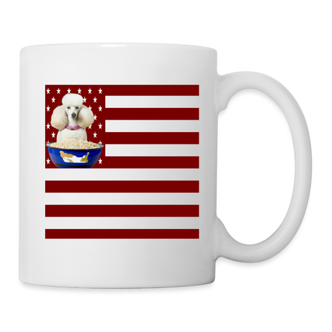 Poodle USA Print Coffee/Tea Mug - white