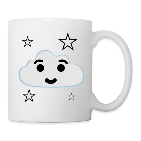 Cloud Smile Print Coffee/Tea Mug - white