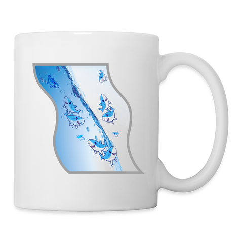 Shark Print Coffee/Tea Mug - white