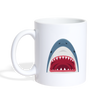 Shark Face Print Coffee/Tea Mug - white