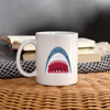 Shark Face Print Coffee/Tea Mug - white