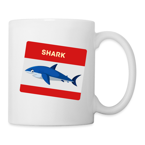 Shark Fish Print Coffee/Tea Mug - white