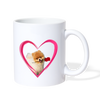 Lovely Pomeranian On Heart Print Coffee/Tea Mug - white