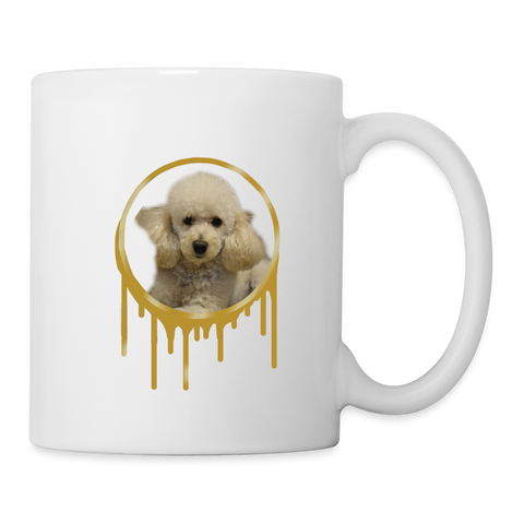 Poodle Print Coffee/Tea Mug - white