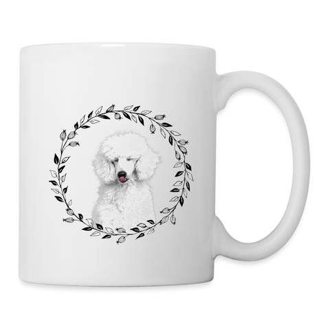 Cute Poodle Print Coffee/Tea Mug - white