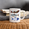 Fish With Drops Print Coffee/Tea Mug - white