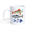 Fish With Drops Print Coffee/Tea Mug - white