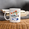 Fish With Drops Print Coffee/Tea Mug - white