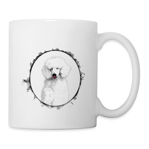 Lovely Poodle Dog Print Coffee/Tea Mug - white