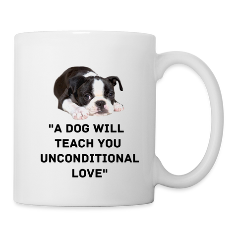 Boston Terrier Love Print Coffee/Tea Mug - white