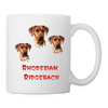 Rhodesian Ridgeback Print Coffee/Tea Mug - white