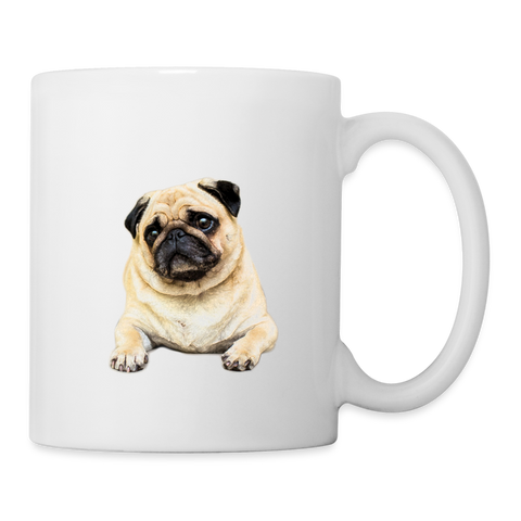 Cute Pug Print Coffee/Tea Mug - white