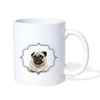 Lovely Pug Print Coffee/Tea Mug - white