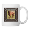 Redbone Coonhound Paws Print Coffee/Tea Mug - white