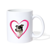 Rat Terrier On Heart Print Coffee/Tea Mug - white