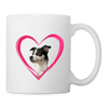 Rat Terrier On Heart Print Coffee/Tea Mug - white